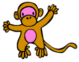 Disegno Scimmietta pitturato su laura   valentina