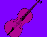 Disegno Violino pitturato su margherita 17maggio