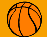 Disegno Pallone da pallacanestro pitturato su sara baddy B.A.