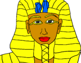 Disegno Tutankamon pitturato su  pierpaolo