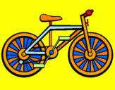 Disegno Bicicletta pitturato su matteo