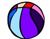 Disegno Pallone da pallacanestro pitturato su matilde  g