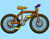 Disegno Bicicletta pitturato su Bici