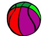 Disegno Pallone da pallacanestro pitturato su dodo