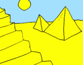 Disegno Piramidi pitturato su Davide