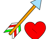Disegno Freccia e cuore  pitturato su lavinia baratti