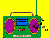 Disegno Radio cassette 2 pitturato su ludo