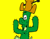 Disegno Cactus con il cappello  pitturato su MaRtInA =)