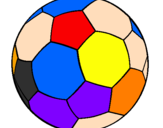 Disegno Pallone da calcio II pitturato su alberto