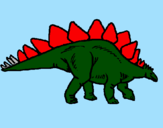 Disegno Stegosaurus  pitturato su PAOLO