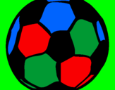 Disegno Pallone da calcio pitturato su PAOLO