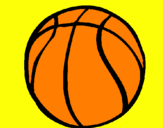 Disegno Pallone da pallacanestro pitturato su ketty
