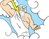 Disegno Zeus pitturato su FRANCASCO