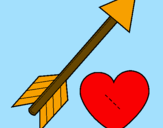 Disegno Freccia e cuore  pitturato su Diddy