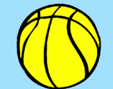 Disegno Pallone da pallacanestro pitturato su billy