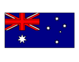 Disegno Australia pitturato su  6 stelle bianche        