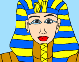 Disegno Tutankamon pitturato su assunta