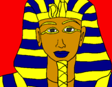 Disegno Tutankamon pitturato su andrea cirp9iano 30