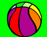 Disegno Pallone da pallacanestro pitturato su giocala