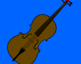Disegno Violino pitturato su fabiana