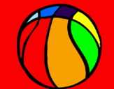 Disegno Pallone da pallacanestro pitturato su          ANSALDO