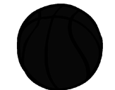 Disegno Pallone da pallacanestro pitturato su cristian imparato 