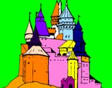 Disegno Castello medievale  pitturato su martinamgiutu8n