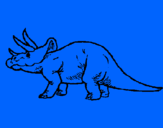 Disegno Triceratops  pitturato su leo