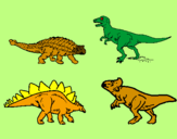 Disegno Dinosauri di terra  pitturato su Davide
