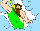 Disegno Zeus pitturato su Zeus