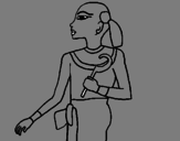 Disegno Piccolo faraone  pitturato su marco 3333333333333