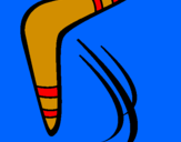 Disegno Boomerang pitturato su emanuele