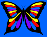 Disegno Farfalla pitturato su fabiana