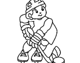 Disegno Bambino che gioca a hockey  pitturato su traaaaaaaaaaaTRaaaTRGMBNò