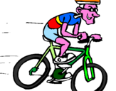 Disegno Ciclismo pitturato su ciclo