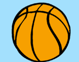 Disegno Pallone da pallacanestro pitturato su angelica