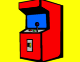 Disegno Videogioco arcade pitturato su Dario