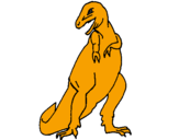 Disegno Tyrannosaurus Rex pitturato su albertosauro