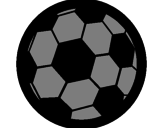 Disegno Pallone da calcio III pitturato su antonio