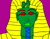 Disegno Tutankamon pitturato su lollo