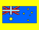Disegno Australia pitturato su EDO