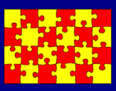Disegno Puzzle pitturato su d.b.99 31 05