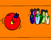 Disegno Boccia da bowling  pitturato su  èpoiuyttrewq