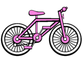 Disegno Bicicletta pitturato su lalla