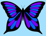 Disegno Farfalla pitturato su diana