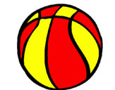 Disegno Pallone da pallacanestro pitturato su riccky