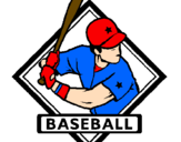 Disegno Logotipo baseball  pitturato su lalla