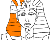 Disegno Tutankamon pitturato su BEA3