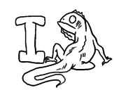 Disegno Iguana  pitturato su lucia