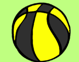 Disegno Pallone da pallacanestro pitturato su EDO